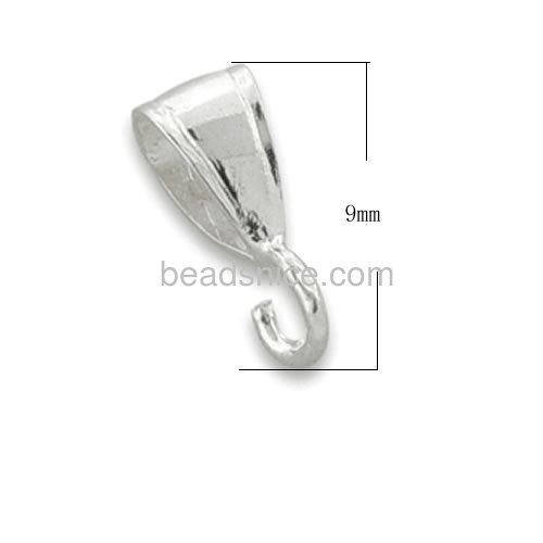 Pendant bails necklace connectors open hook wholesale jewelry accessories sterling silver DIY