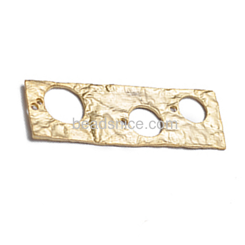 Charm pendant rectangle links tag wholesale jewelry findings brass Korea fashion style DIY lead free nickel free