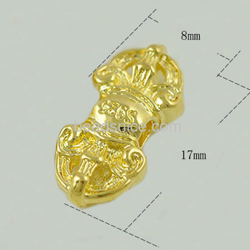 Wholesale beads engraved spacer beads for necklace fashionable jewelry making brass handmade