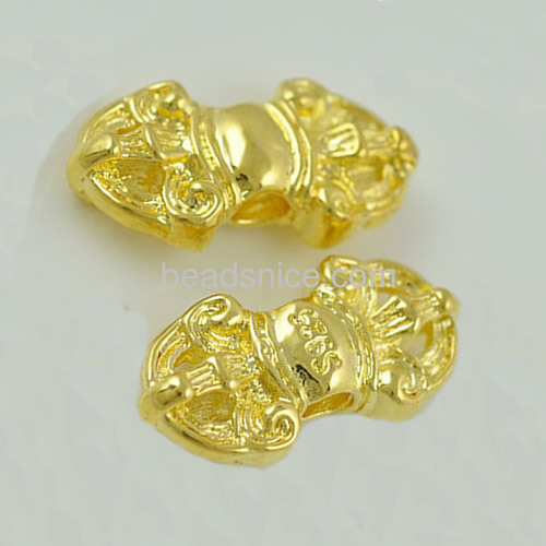 Wholesale beads engraved spacer beads for necklace fashionable jewelry making brass handmade