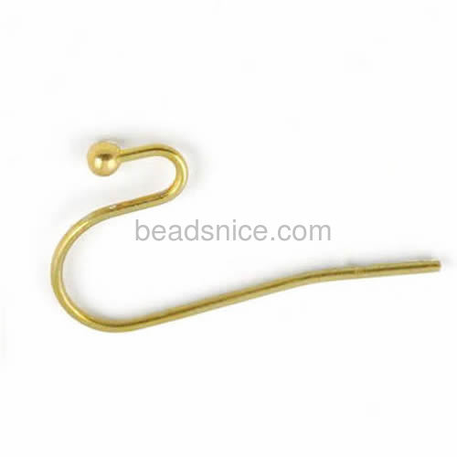 Earring hooks earwire ball end wire earring hook lever back earring wires fittings wholesale jewelry findings brass handmade