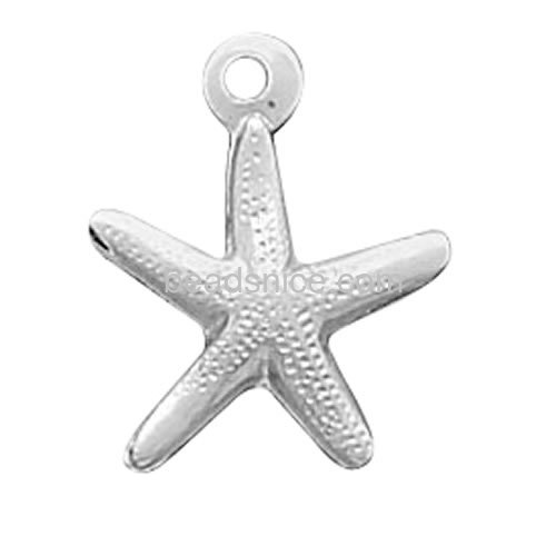 Sterling silver pendant charm starfish pendants fit bracelet bangle necklace wholesale jewelry making supplier handmade gifts