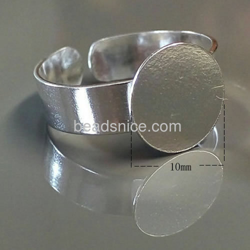 Metal ring base finger rings blanks settings  personalized wholesale fashionable jewelry findings sterling silver DIY
