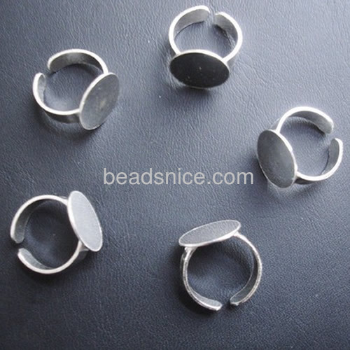 Women rings cabochons base ring blanks with a glue on pad wholesale jewelry making sterling silver classic style