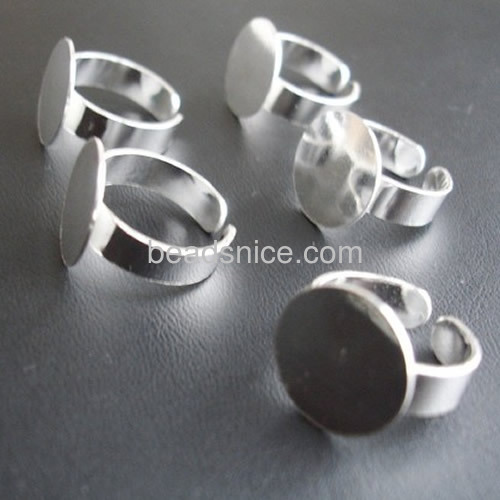 Women rings cabochons base ring blanks with a glue on pad wholesale jewelry making sterling silver classic style