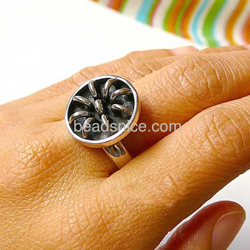 925 silver ring blanks base personalized cabochon rings base wholesale fashionable jewelry accessories