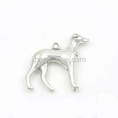 Pendants charms animal pendant tiny dog greyhound wholesale fashion jewelry accessories DIY gift for dog lover brass