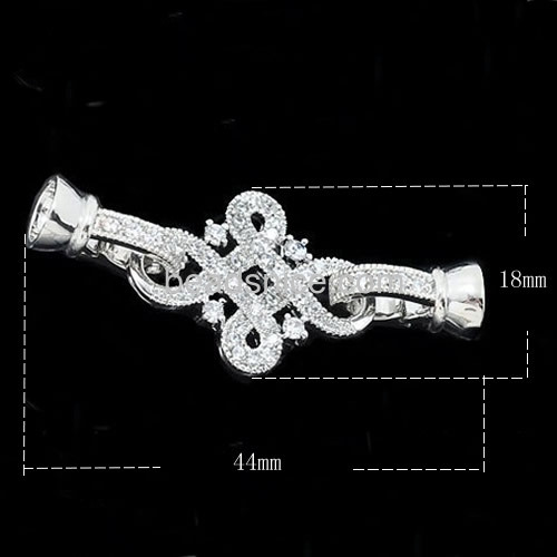 Magnetic clasp new crystal Chinese knot clasps for bracelet necklace wholesale vogue jewelry accessory brass DIY