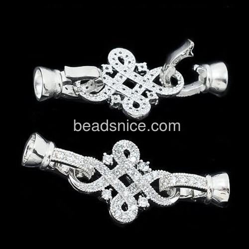Magnetic clasp new crystal Chinese knot clasps for bracelet necklace wholesale vogue jewelry accessory brass DIY