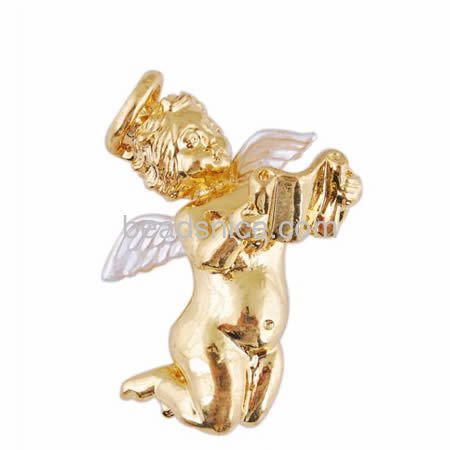 Safety pin brooch cute angel cupid brooch pin for for Christmas gifts wholesale jewelry accessories alloy