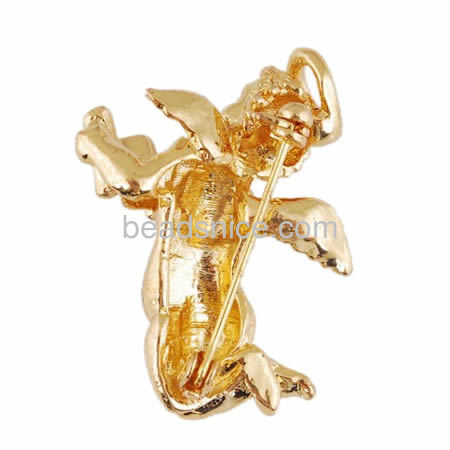 Safety pin brooch cute angel cupid brooch pin for for Christmas gifts wholesale jewelry accessories alloy