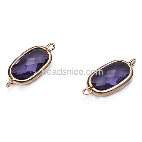 Pendants charms purple onyx synthetic stones connector small oval shape connectors wholesale jewelry supplies DIY