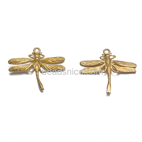 Dragonfly pendants charms animal necklace pendant lovely wholesale jewelry accessories brass vintage style DIY
