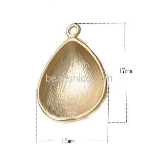 Flower filigree pendant frosted petal pendants charms wholesale jewelry accessories brass spoon shape DIY gifts