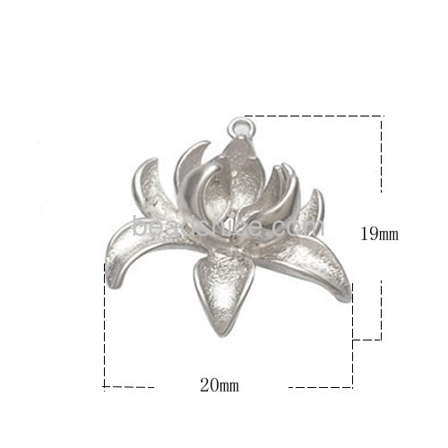 Blooming flower necklace pendant for women charm unique design wholesale vintage jewelry components brass DIY