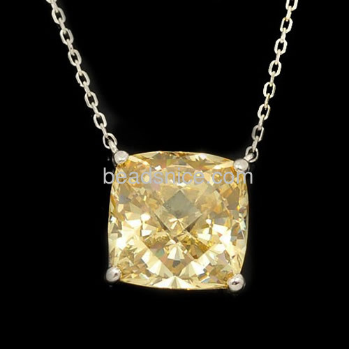 Charm glass pendant delicate glass necklace pendant wholesale jewelry accessories brass gift for her square shape