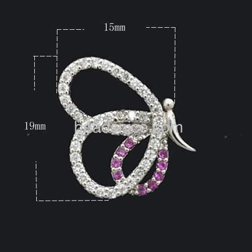 Fashion earring designs new model earrings CZ pave butterfly wholesale jewelry findings brass gift for her