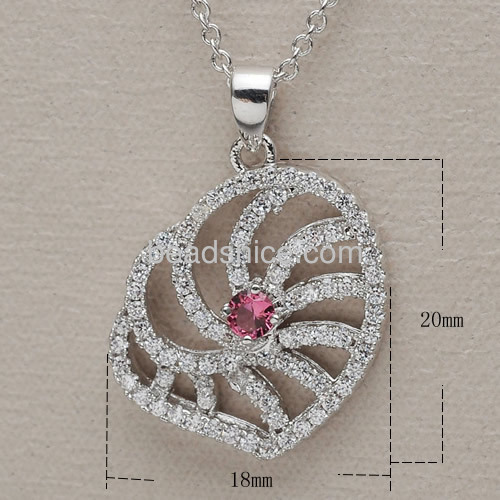 Heart pendant necklace beautiful hollow pendants charms unique design for women wholesale jewelry components brass gift for her
