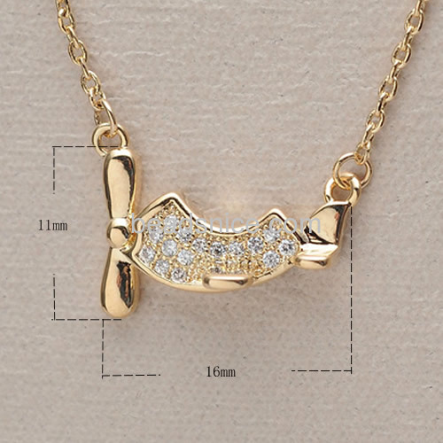 Airplane pendant necklace charm aircraft pendants wholesale vintage jewelry findings brass trendy style gift for friends