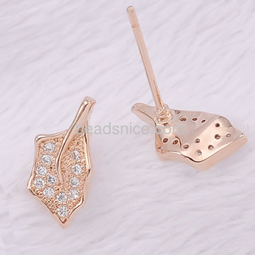 Beautiful earring designs for women charm micro CZ pave fit wedding party anniversary wholesale jewelry parts gift for friends