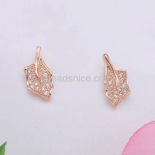 Beautiful earring designs for women charm micro CZ pave fit wedding party anniversary wholesale jewelry parts gift for friends