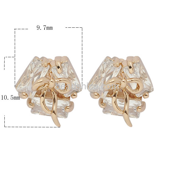 Fashion earring butterfly knot stud earrings women fit wedding party wholesale jewelry earrings components brass gifts