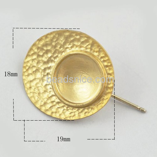 New design earrings for women round charm earring wholesale jewelry components brass unqiue gifts
