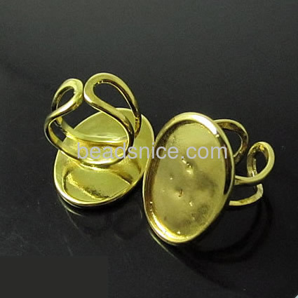 Brass bezel,size:8 ,lead-safe,nickel-free,oval
