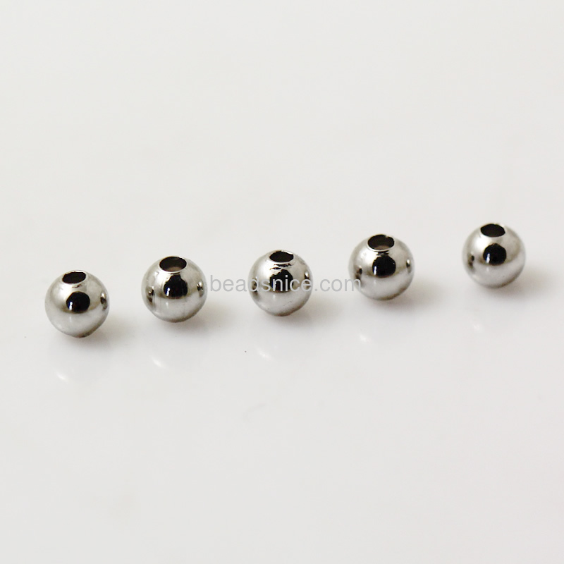Jewelry smooth surface spacer beads brass 3mm,hole:1.2mm,