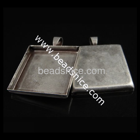 Pendant trays, Settings   depth 3mm   Square, 25.4mm(1 Inch),