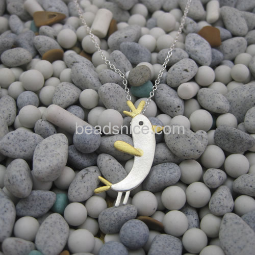 Sterling silver necklace animal cute chick pendant necklace 2015 wholesale fashionable necklace jewelry unique gifts