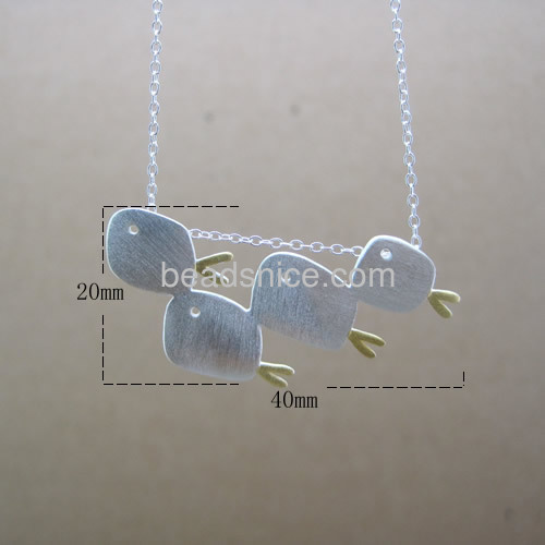Statement necklace pendant little fish pendants wholesale fashionable jewelry necklace sterling silver charms gifts