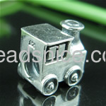 925 Sterling silver European style beads, ,11.1x7.8mm,hole:approx 4.2mm