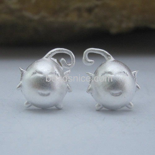 Fashion silver earring stud round shaped earrings woman wholesale fashion earring jewelry sterling silver gift for her