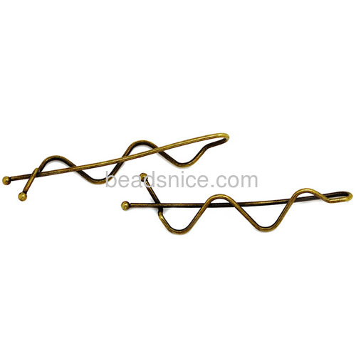 Bobby pin wavy wired hair clip unique geometric hairpin wholesale jewelry hair accessories brass handmade Korean style gifts