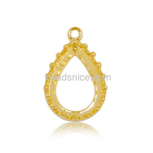 Charm necklace pendant retro hollow pendants pear shape wholesale pendant jewelry accessories alloy DIY gift for her