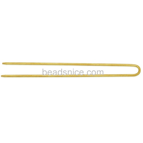 Wire hairpin u-shaped hair pin clip straight convenient bobby pin for women daily wear wholesale hair jewelry findings brass DIY