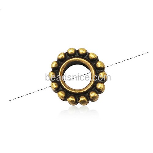 Round beaded frame bracelets bangles gemstone tray circle hole wholesale fashion bracelet jewelry findings alloy DIY