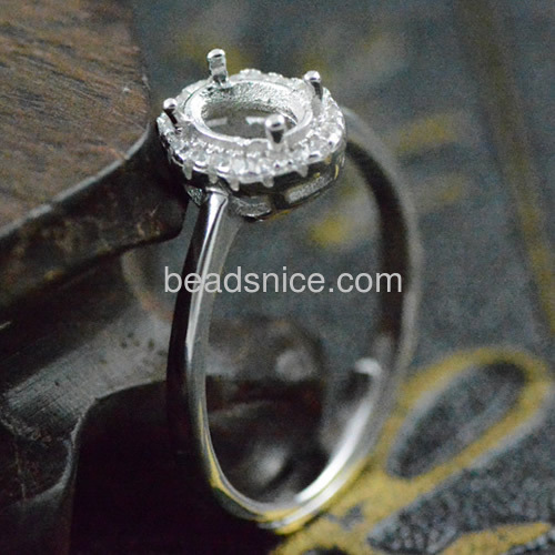 Wedding ring blanks base adjustable ring openin semi-mount settings wholesale fashion rings jewelry accessory sterling silver ov