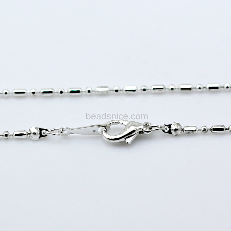 Necklace Chain with clasp,brass,clasp 10x5.5mm, 1.5mm thick,length 16.5 inch,nickel free,lead safe,