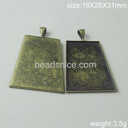 Jeweiry Brass Pendant,fits Base Diameter:19x31x26 interface,hole:about 5x3mm,Nickel Free,Lead Free,Hand rack plating,