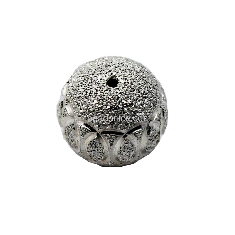 Jewelry sterling silver stardust beads,12mm,round,
