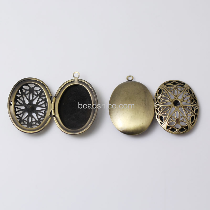 Brass Pendant, Album box,,Nickel free, Lead Free,Hole:Approx 2MM,Oval  more color for choose