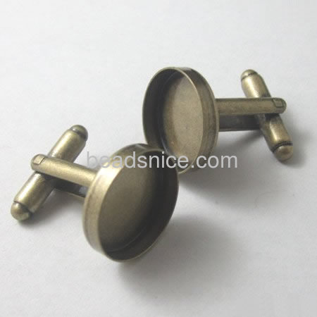 Jewelry brass buckle,base diameter:15mm,Nickel free , Lead safe,