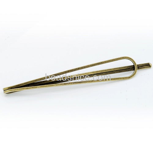 Hair clips bobby pins fashion word folder hairpin simple barrette fit daily wear wholesale hair jewelry accessories brass gifts