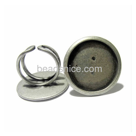 Brass Bezel Ring Settings,size: 8,lead-safe,nickel-free,flat round