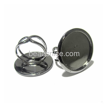 Brass Bezel Ring Settings,size: 8,lead-safe,nickel-free,flat round