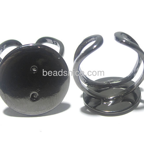 Stainless Steel ring finding for jewelry making round adjustable