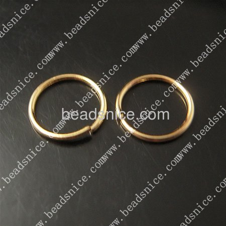 Jump Ring, Brass,24K  Vacuum real gold plating, More than 2 microns thick, ,0.7X6mm,