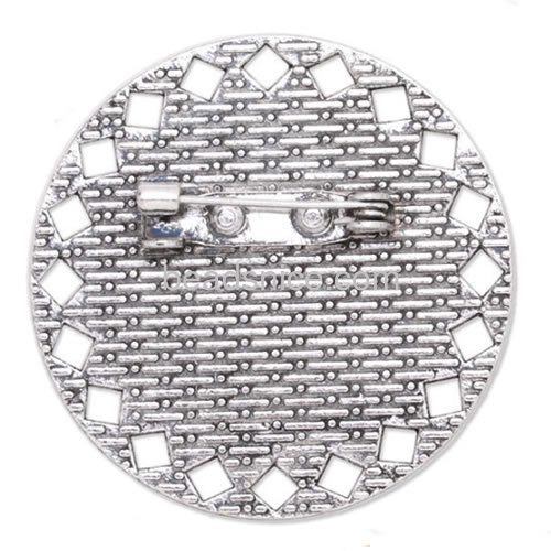 Custom brooch pin nostalgic retro openwork flower brooch gemstone brooch tray wholesale jewelry accessory zinc alloy handmade